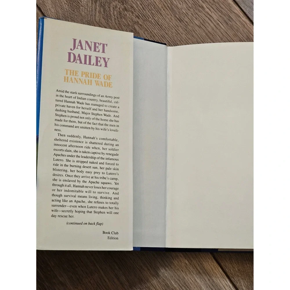 The Pride of Hannah Wade by Janet Dailey HC DJ Book Club First Edition 1985 VGUC
